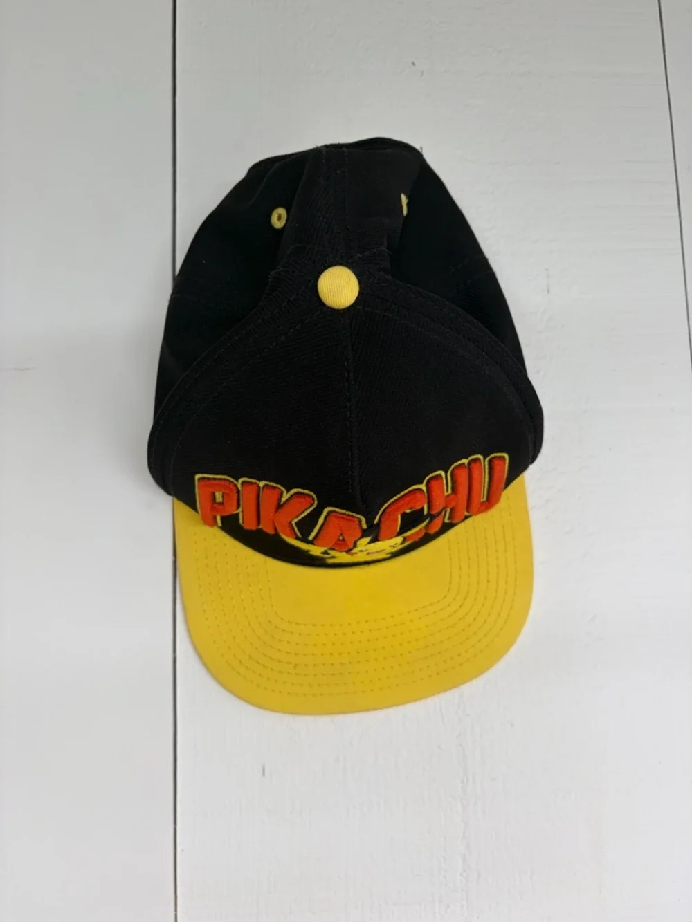 Pokémon Pikachu 2014 Men’s Snapback Hat - Black and Yellow One Size